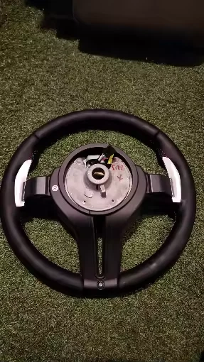 Palanca de cambios volante completo de cuero para BMW Serie 3 E90 E91 E92 E93 X5 E Foto 3 de 3