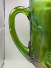 Vintage 64 oz. Indiana Glass Iridescent Green Large Heavy Footed Pitcher Grapes — photo 7