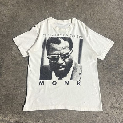 Thelonious Monk T-Shirt Jazz 90s White Cotton All size H544