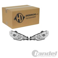 Diederichs Tuning H4 Scheinwerfer Satz Chrom Klarglas Passend FüR Peugeot 206