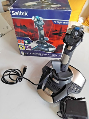 Saitek JOY stick FLIGHT PILOTEN STICK Simulation CYBORG EVO FORCE OVP