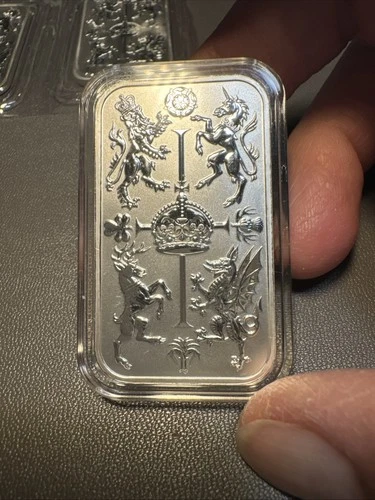 Royal Mint Royal Celebration Bar 1 oz 999.9 Fine Silver Bar Sealed