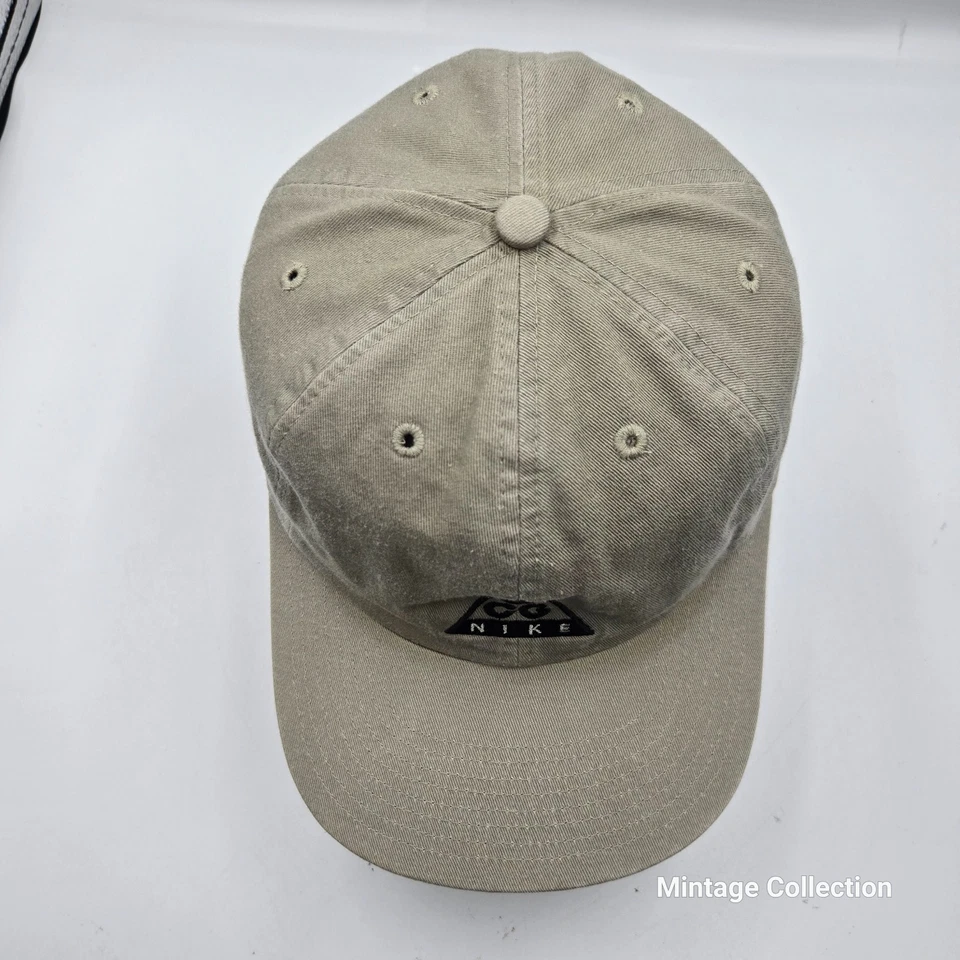 Gorra gorra vintage Nike ACG bordada 100 % algodón gris ajustable con tirantes para papá Foto 4 de 4
