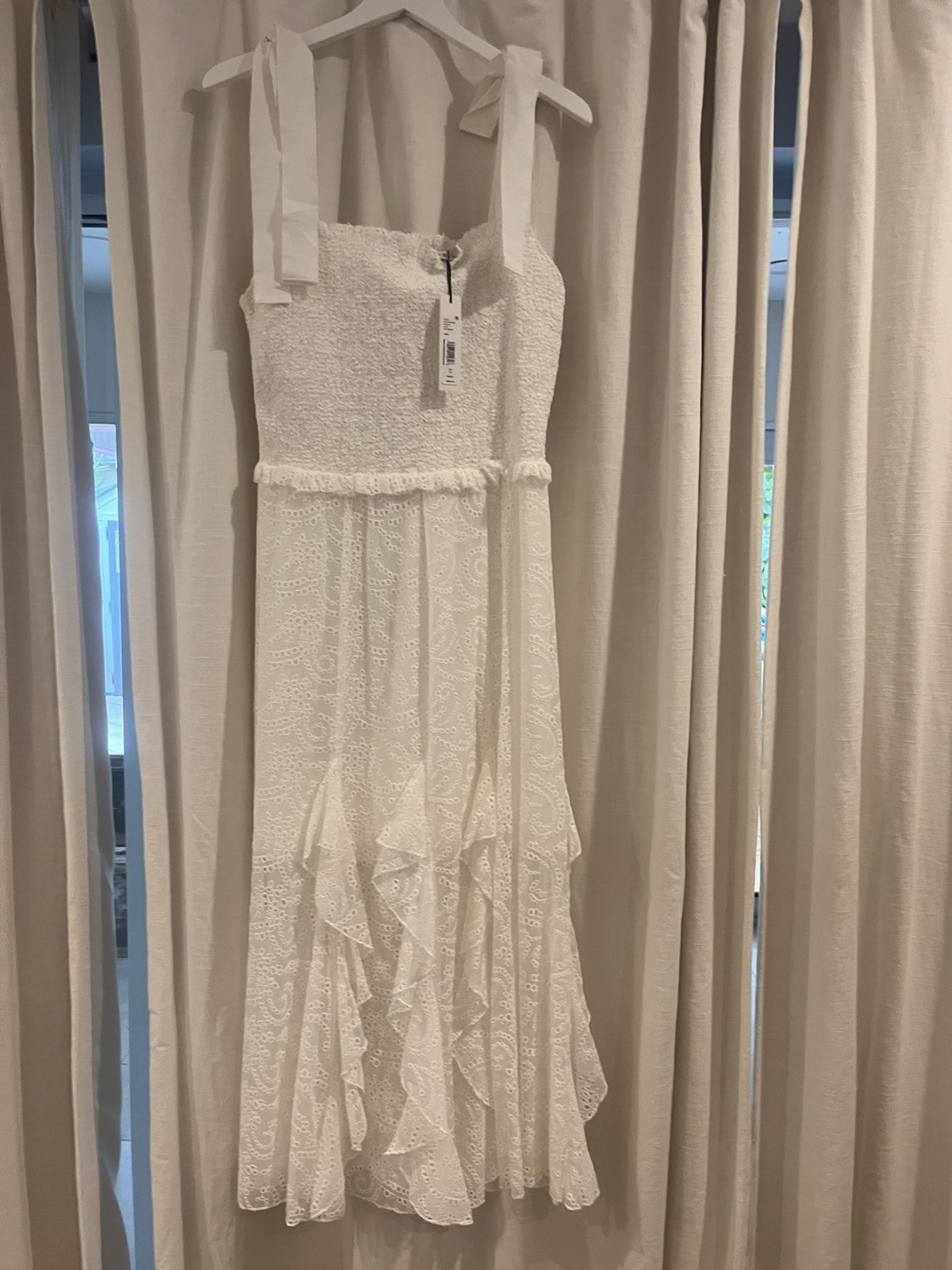 NWT $660 Alice + Olivia Off White Maxi Dress Women Size 12