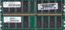 512MB 2x256MB PC-2700 NANYA DDR-333 RAM KIT NT256D64S88B1G-6K IBM 31P9121 DDR1