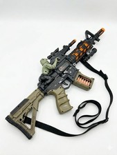 Toy Machine Gun Rifle With Sniper Solider Vibration Lighting Combat Sound 19.5"