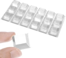 18 Pcs Clear Rubber Bumpers Square Adhesive Bumper Pads Feet Stick