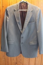 VTG LEVIS MADE USA TWEED LOOK BLUE ACTION SUIT BLAZER SPORT COAT JACKET SZ 42R