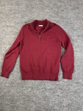 crewcuts Boys XL Red Cotton Cashmere 1/4 Zip Sweater Long Sleeve Mock Neck