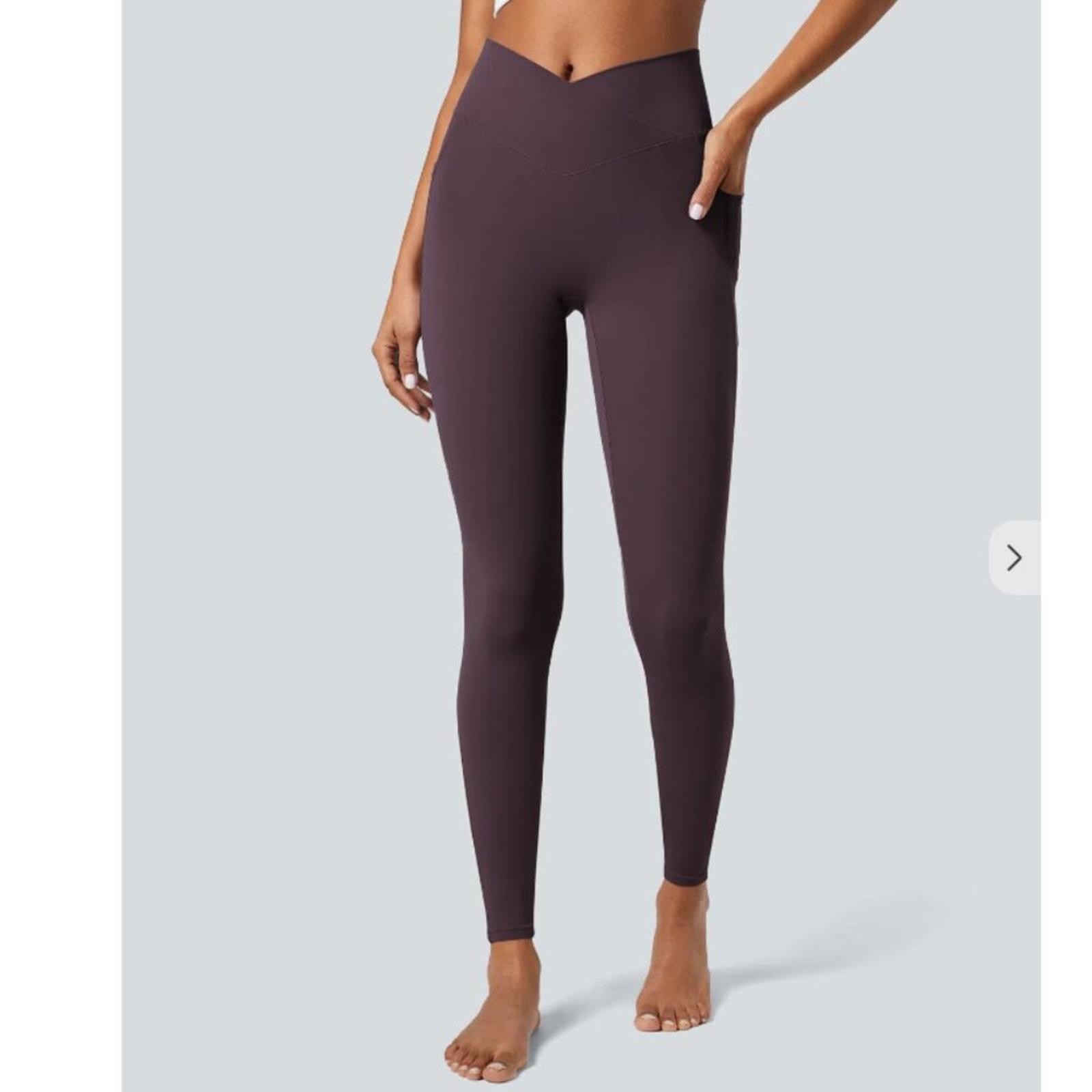 HALARA SoftlyZero Crossover Pocket Plain Leggings… - image 1