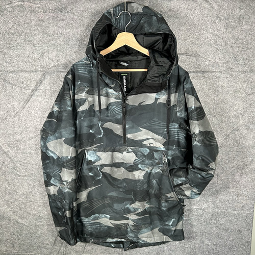 Armada Rawlins Anorak Ski Camo Jacket Men’s M Pullover Ridge Gray 1/2 Zip Snow
