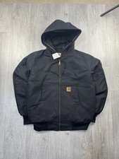 Black Active Wear Heavy Canvas Carhartt Reworked Baggy Jacket / Coat Size Small