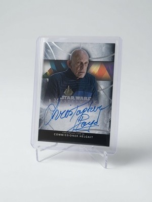 Topps Star Wars Masterwork Commissioner Helgait - Christopher Lloyd Auto on Card
