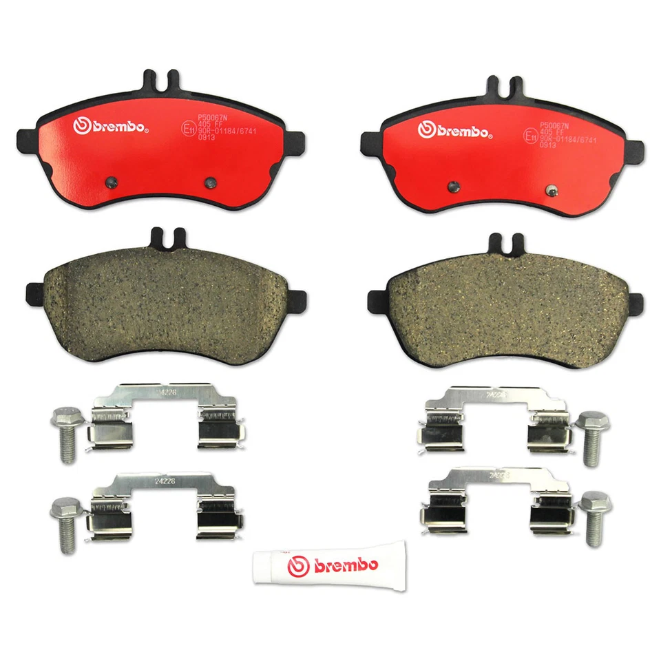 Kit de pastillas de rotores de freno delanteros traseros OE Brembo para Mercedes-Benz C300 2008-2012 Foto 2 de 4