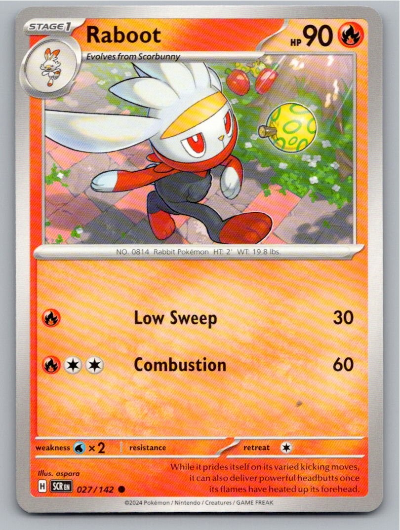 2024 POKEMON RABOOT STELLAR CROWN 27/142 COMMON NM A14044 FREE S&H