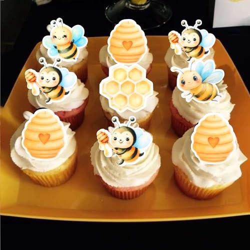 Rsstarxi Cupcake-Topper Zum 60. Geburtstag – 30 Stück, 6 Verschiedene Motive | Aus Karton, Nicht Essbar
