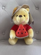 NWT Disney Winnie the Pooh Summertime Plush Pooh Watermelon 10'' Stuffed Animal