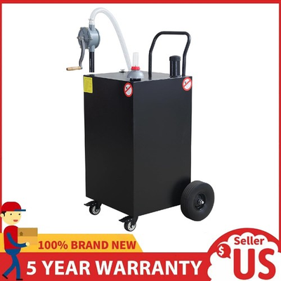 #ad #ad 50 Gallon Gas Caddy w Pump amp; Wheels Portable Fuel Transfer Tank Gas Storage Tank $309.99