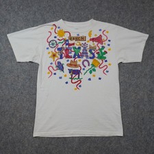 Vintage 90s Alore Texas Ranch Graphic T-Shirt White Single Stitch USA Made - L