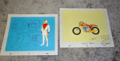 RARE 2 LOT 1974 PRODUCTION MODEL CEL ERNIE DEVLIN STUNT MOTORCYCLE HANNA BARBERA