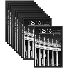 12x18 Poster Frame Set of 12, Display 11 x 17 with Mat or 12 x 18 without Mat...