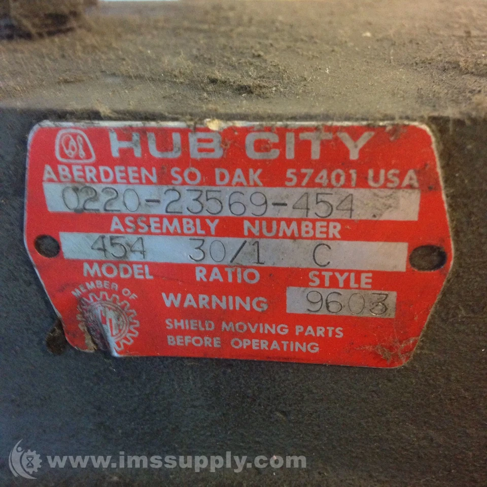 Transmisión helicoidal Hub City 454 relación 30:1 estilo C modelo 454 USIP Foto 3 de 4