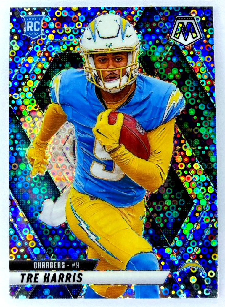 2025 Panini Mosaic TRE HARRIS #326 RC Rookie No Huddle Silver Prizm - Chargers