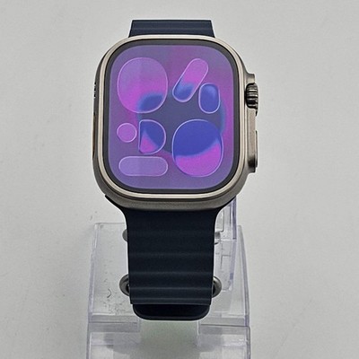 Unlocked Apple Watch Ultra 3 49MM Natural Titanium Blue Ocean Band MEWH4LW/A