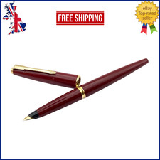 VINTAGE PARKER 45 ARROW FOUNTAIN PEN IN BURGUNDY 14K GOLD OBLIQUE MEDIUM NIB