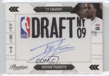2009 Prestige NBA Class Draft Logo Signatures Ty Lawson RPA Rookie Patch Auto RC