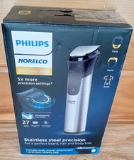 Philips Norelco Multigroom 5000 Trimmer Kit Used Tested Working No Charger