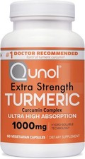 Qunol Extra Strength Turmeric Curcumin Complex Ultra High Absorption 1000mg 60ct