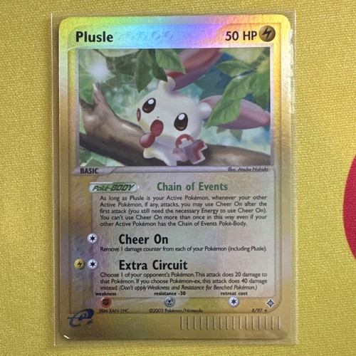 Plusle EX Dragon Reverse Holo Rare 2003 Pokemon TCG Card 8/97 50 HP