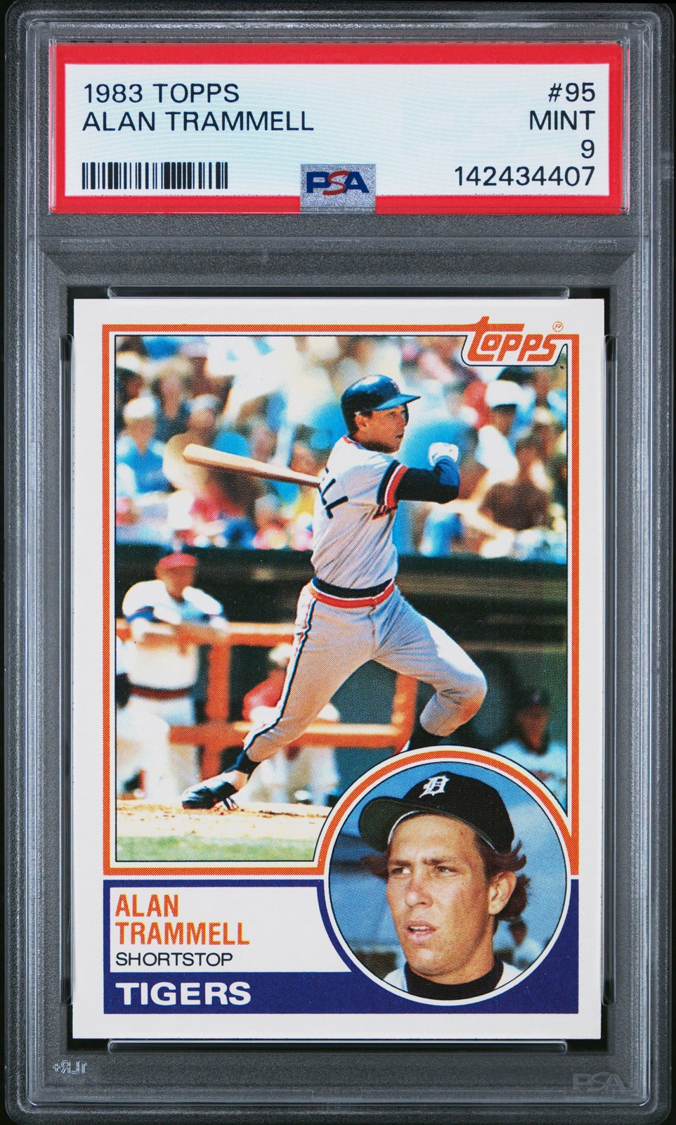 1983 TOPPS #95 ALAN TRAMMELL PSA 9