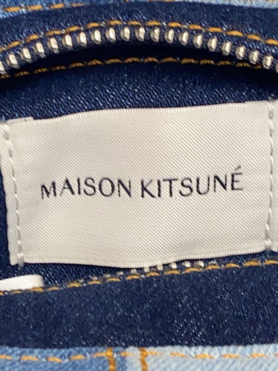 【関税込み】Maison Kitsune インディゴ ロゴ刺繍 ジーンズ ストレート デニム ジーンズ | Maison Kitsuné