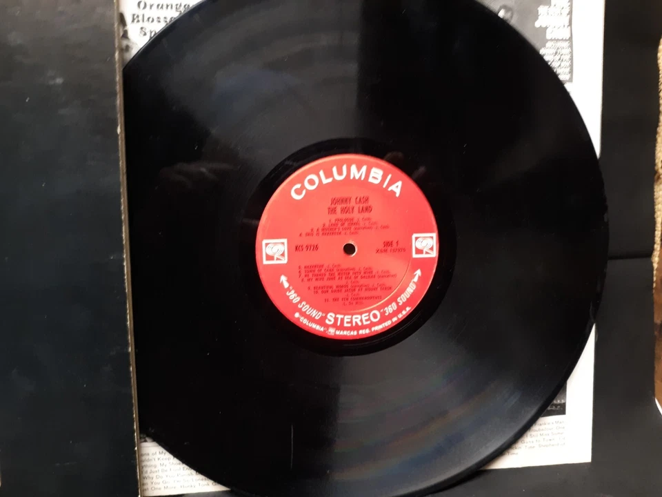 Johnny Cash The Holy Land vinyl LP Columbia records KCS 9726 1969 - Image 4 of 4