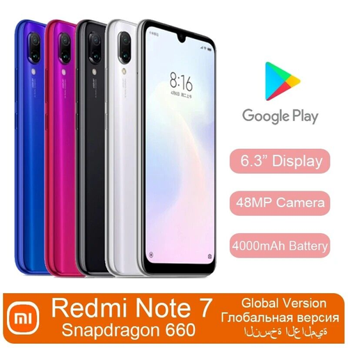 Xiaomi Redmi Note 7 Dual SIM(Unlocked) 64GB 6.3" Global version Phone New Sealed - 第 1/23 張圖片