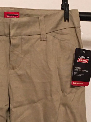 Original Dickies Juniors Four Pocket Pant Slim Bootcut High Rise Khaki Gr. 3 - Bild 2 von 3