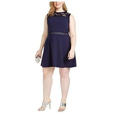 $69 Speechless Lace Zippered Sleeveless Jewel Neck Short Size 22