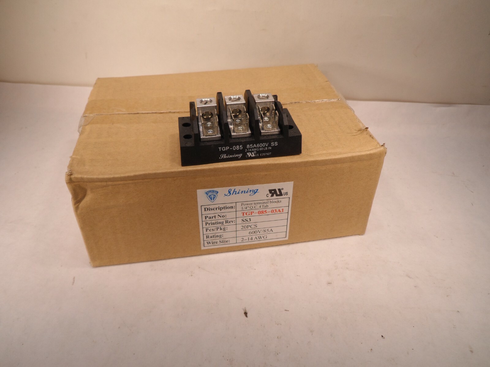 Borne de connexion électrique à 4 pôles TGP-085-04A1 600V 85A