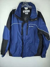 COLUMBIA Size Large Men's Blue & Black Jacket/Coat