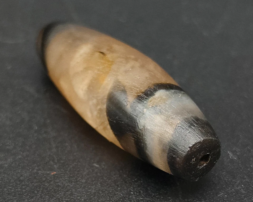 Cuentas bicónicas talladas a mano de ágata cristal tibetano del Himalaya de colección #CP896 Foto 3 de 4