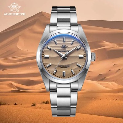 ADDIESDIVE Top Brand Men Watch Desert,Sea,Sky Dial 100m Waterproof Sport Quartz