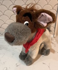 Disney Oliver  Company 13" Plush Dodger Dog Stuffed Animal 1988 W/ Scarf Vtg