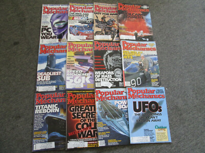 Lot of 12 Popular Mechanics Volume 175 Issues 1-12, 1998, GUC
