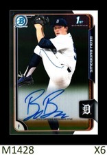 1-2015 BOWMAN CHROME DRAFT AUTO BEAU BURROWS TIGERS QTY