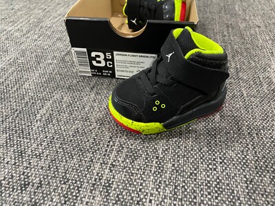 Nike Jordan Flight Origin (TD) NEW Black/Fire Red/Anthrct 3.5C DEADSTOCK