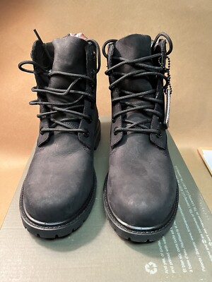 Timberland Heritage 6-Inch Waterproof Black Floral Leather Boots Women Size 