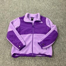 North Face Fleece Jacket Girls Size Large Purple Full Zip