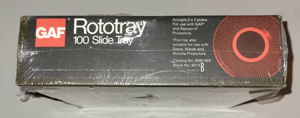 GAF Rototray 100 Slide Tray NEW IN SHRINK WRAP - Image 2 of 2